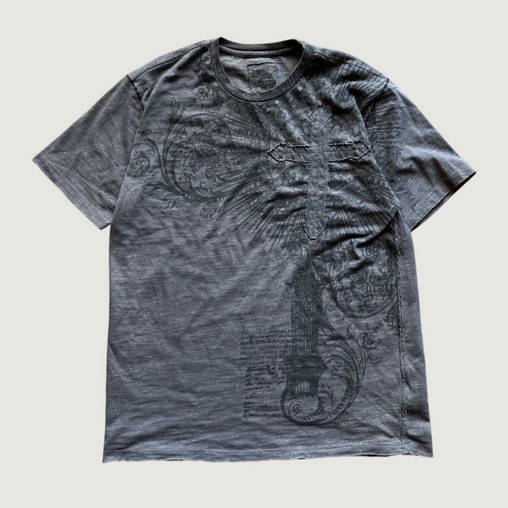 Y2K Grunge T Shirt Cross Size Large
